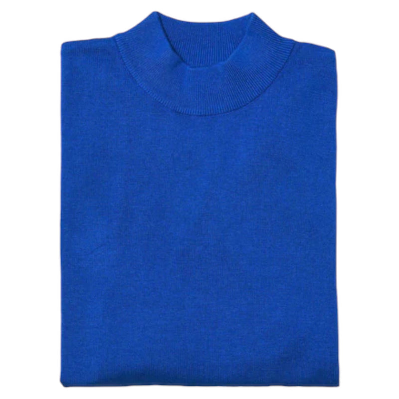 Inserch Cotton Blend Mock Sweater (River Blue)