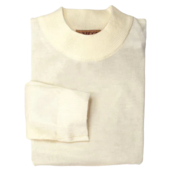 Inserch Cotton Blend Mock Sweater (Off White)