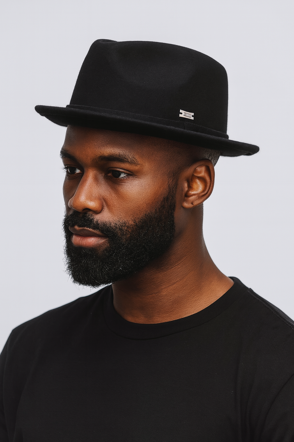 Bently Stingy Brim Hat (Black Aiden)