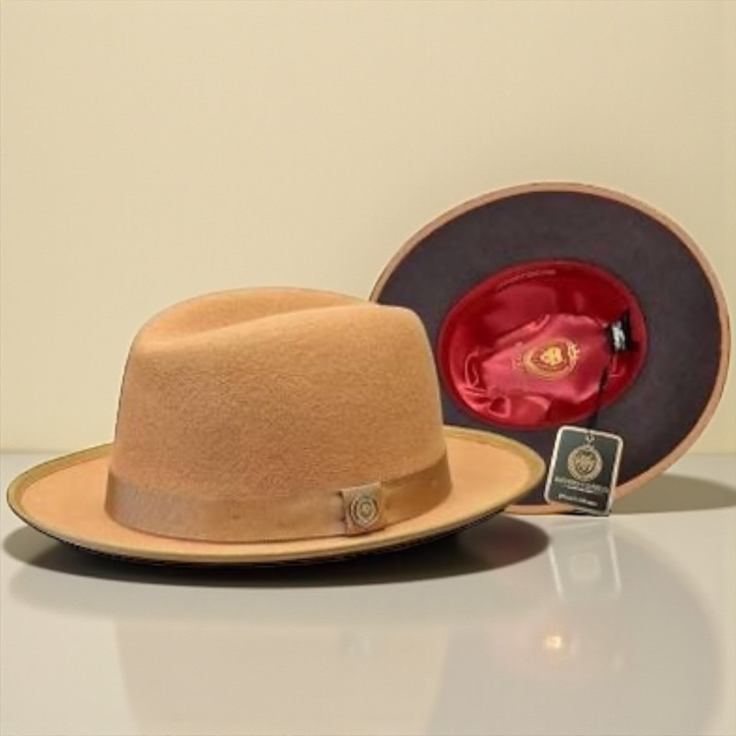 Bruno Capelo Red Bottom Hat "keenan" (Acorn/Chocolate Brown)