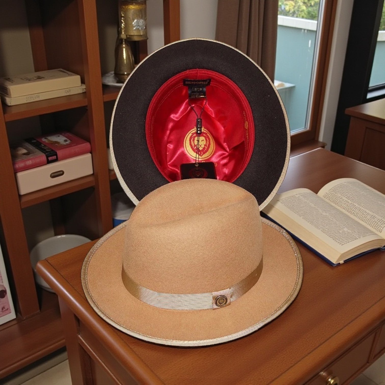 Bruno Capelo Red Bottom Hat "keenan" (Acorn/Chocolate Brown)