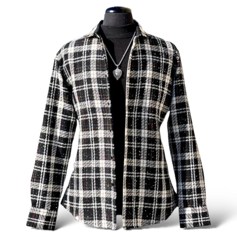 Lanzino "Glitz" Shirt Jacket (Black Multicolor)