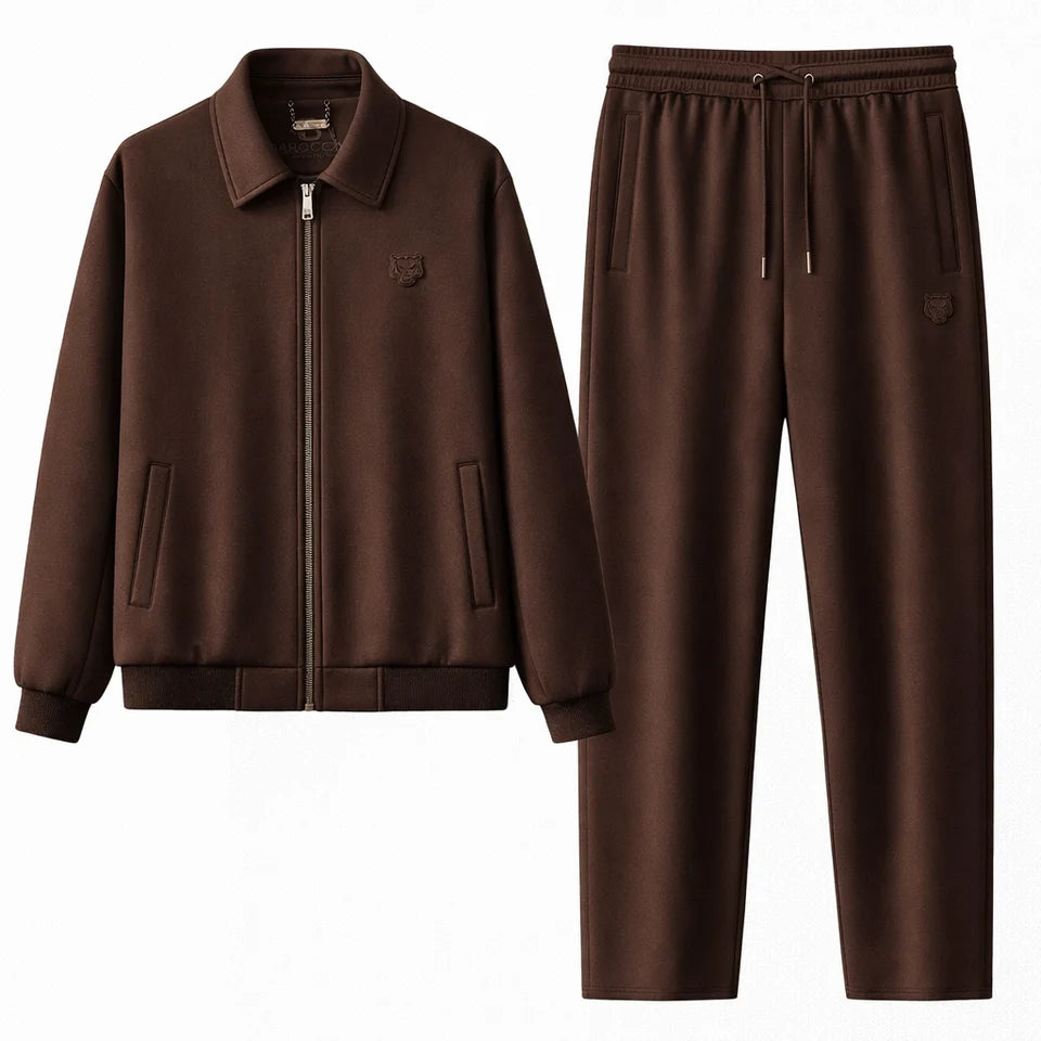 Barocco Mens Luxury Tracksuit - Coffee