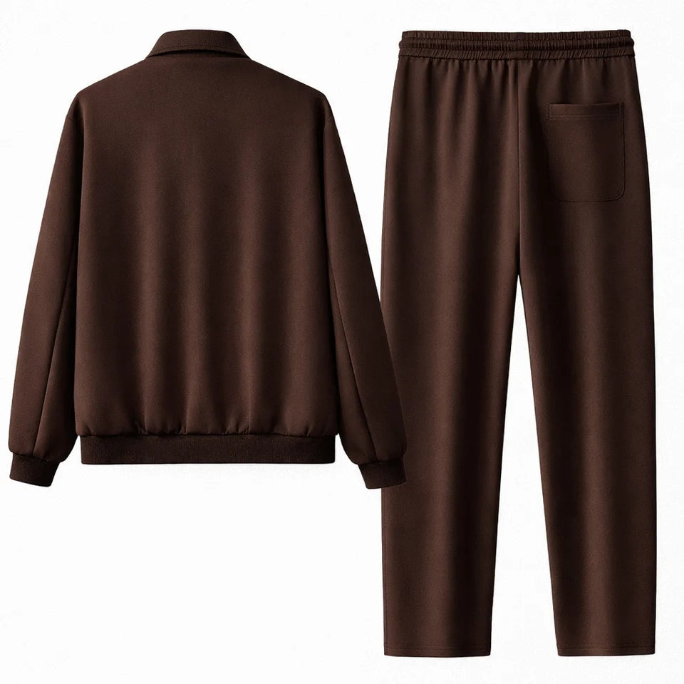 Barocco Mens Luxury Tracksuit - Coffee