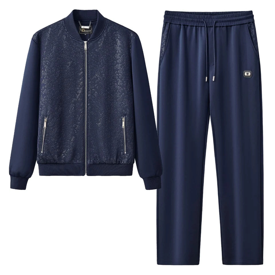 Barocco Mens Luxury Tracksuit - Navy