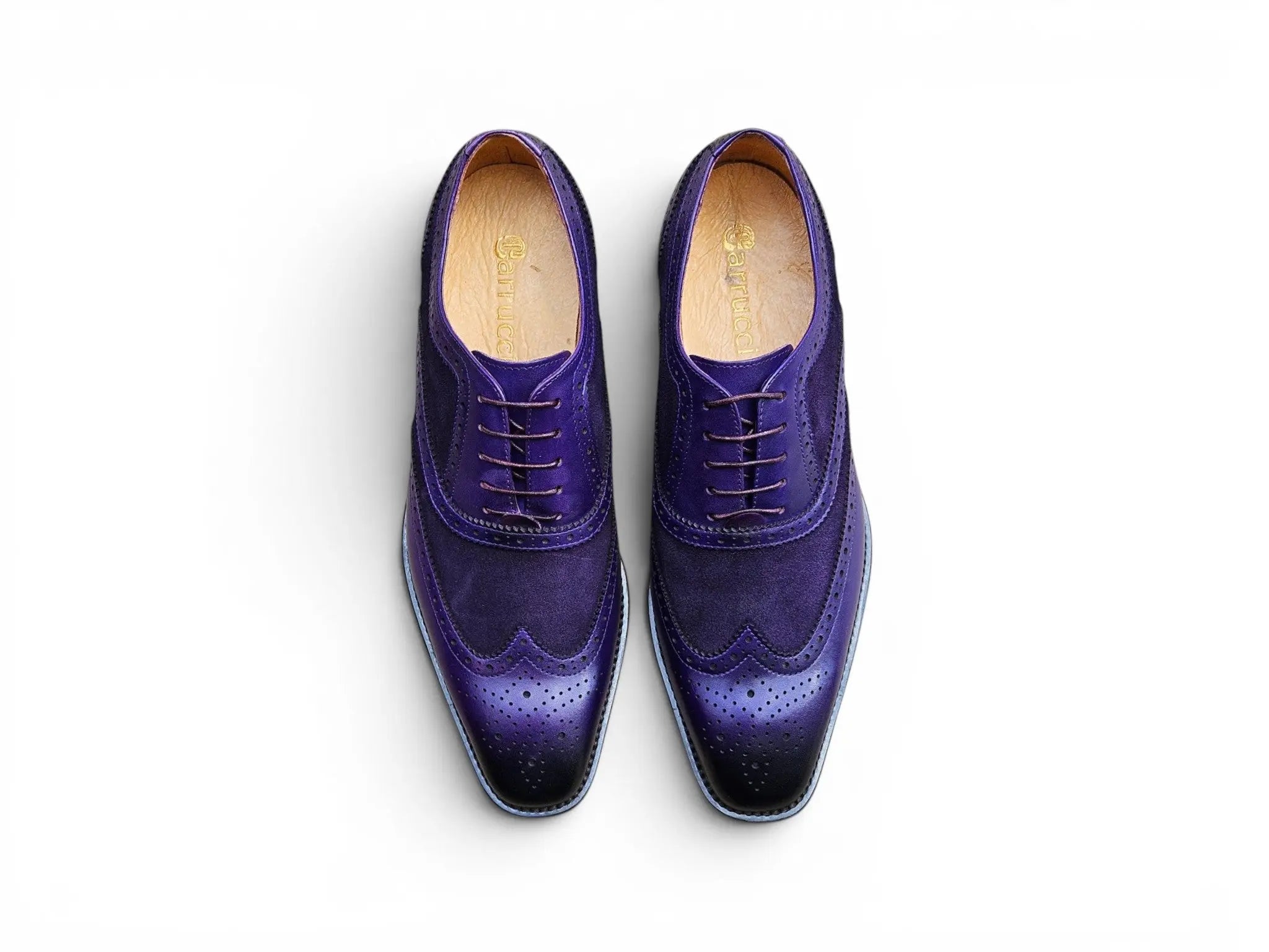 Mixed Media Burnished Wingtip Oxford