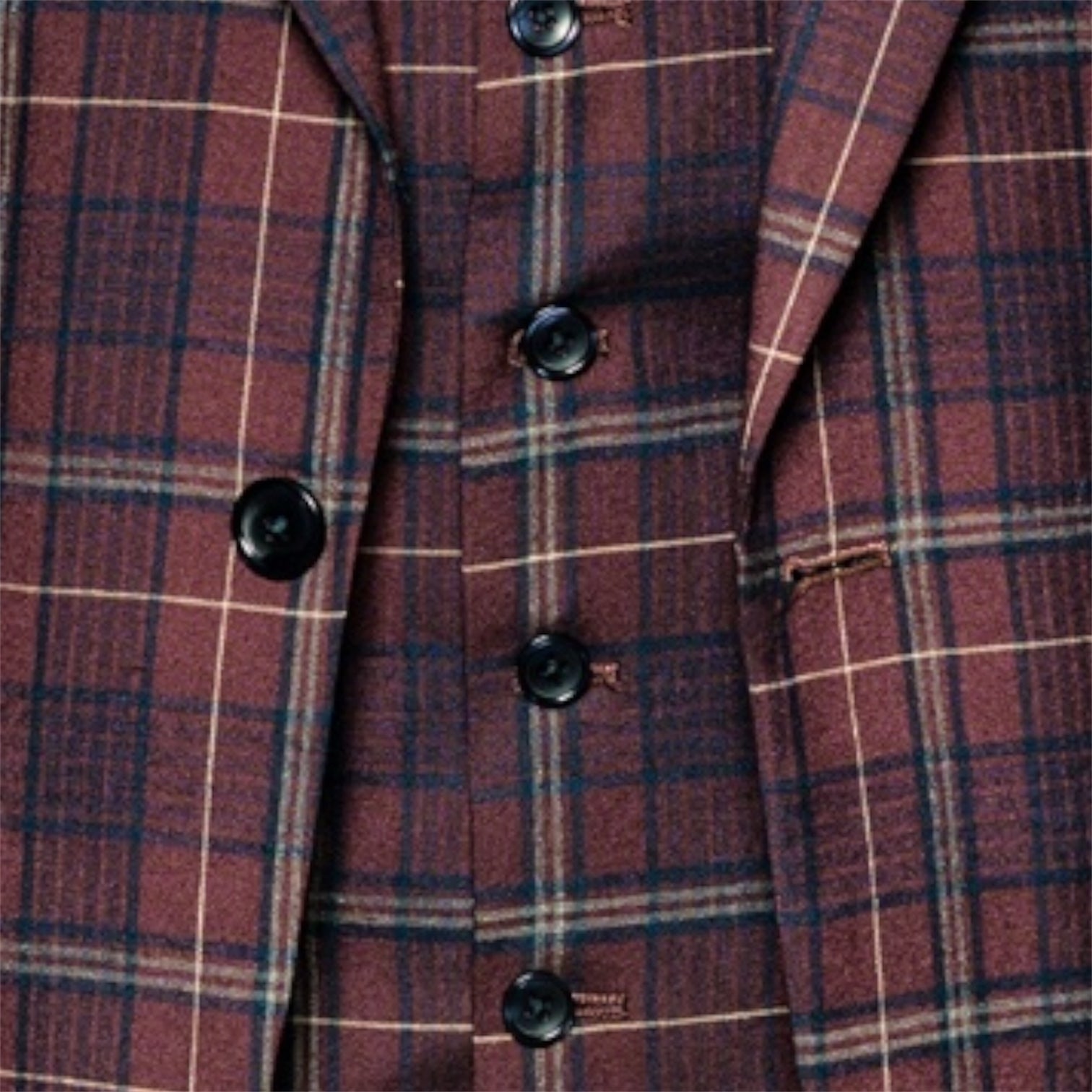 Rossi Man Modern Fit 3-Piece Vested Suit - Wine Navy 2012