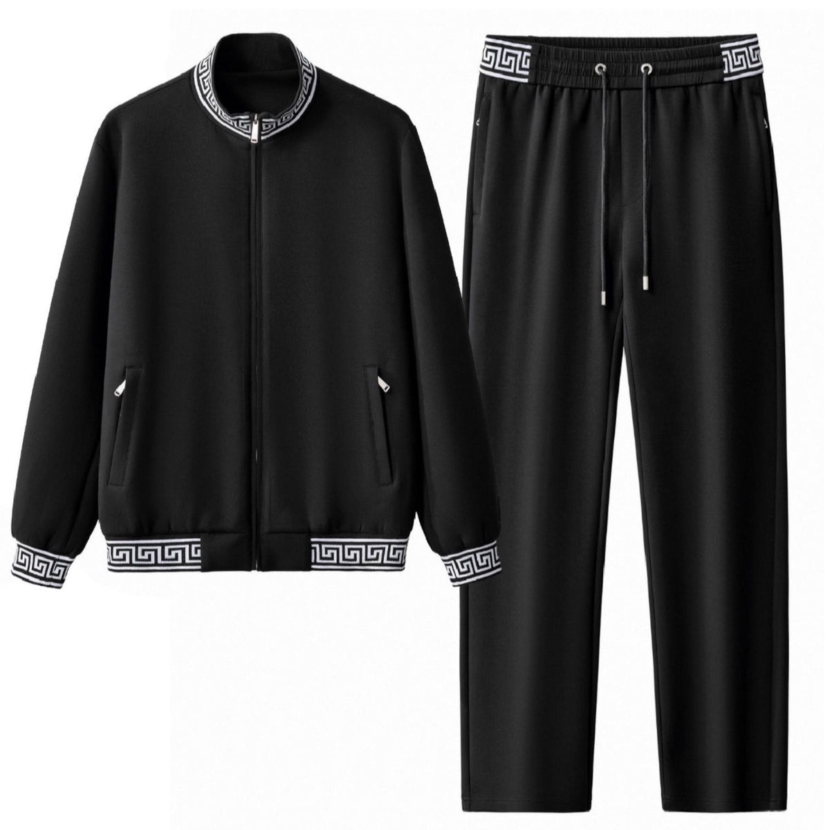 Barocco Mens Luxury Tracksuit - Black