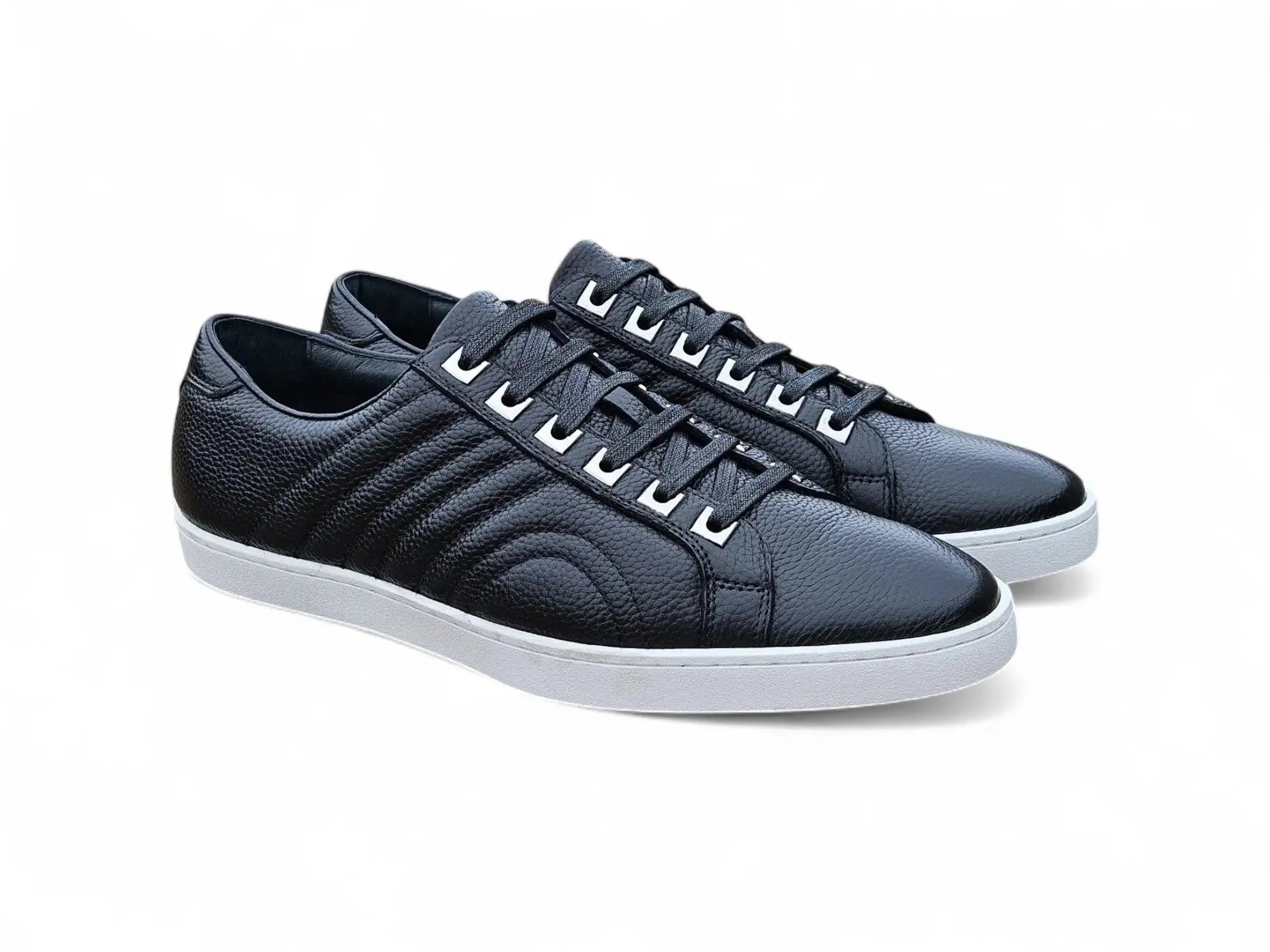 Primo Hand Burnished Leather Sneakers