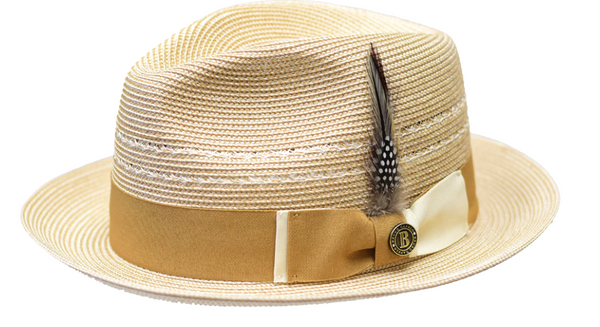 Bruno Capelo Straw Hat "Ricaardo" (Ivory/Cognac)
