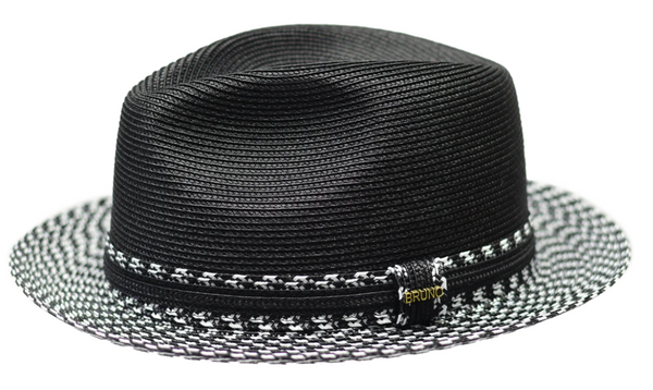 Bruno Capelo Straw Hat "Antonio" (Black/White)