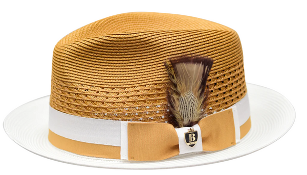 Bruno Capelo Straw Hat "Belvedere" (Gold/White)