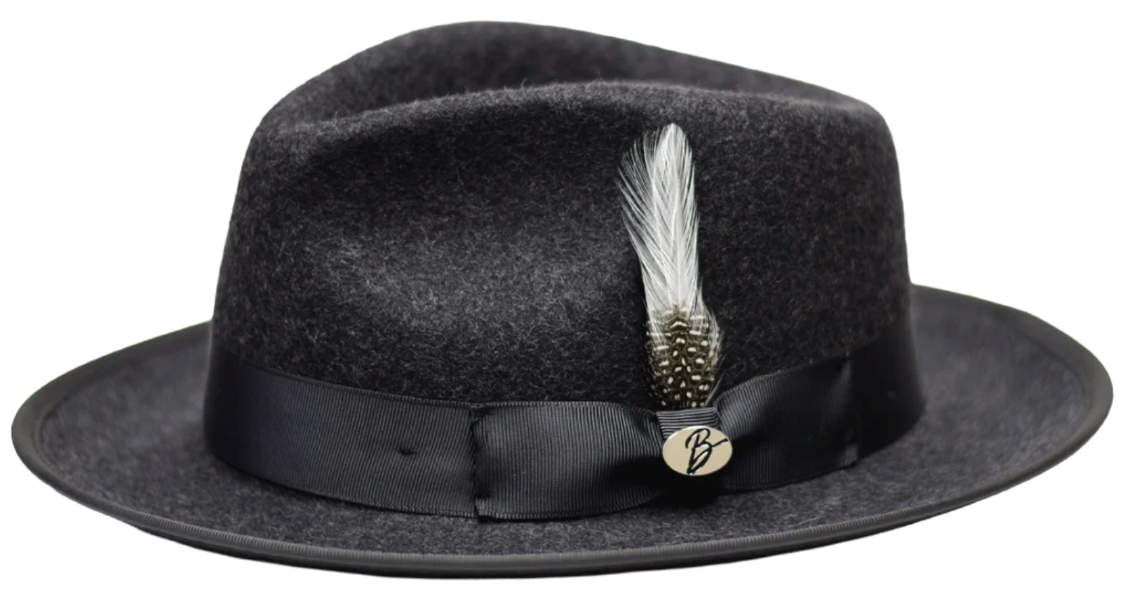 Bently Wool Fedora (Charcoal Brooks)