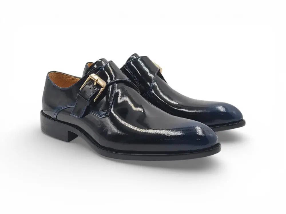Soft Calf Patent Leather Single Monk Slip-on