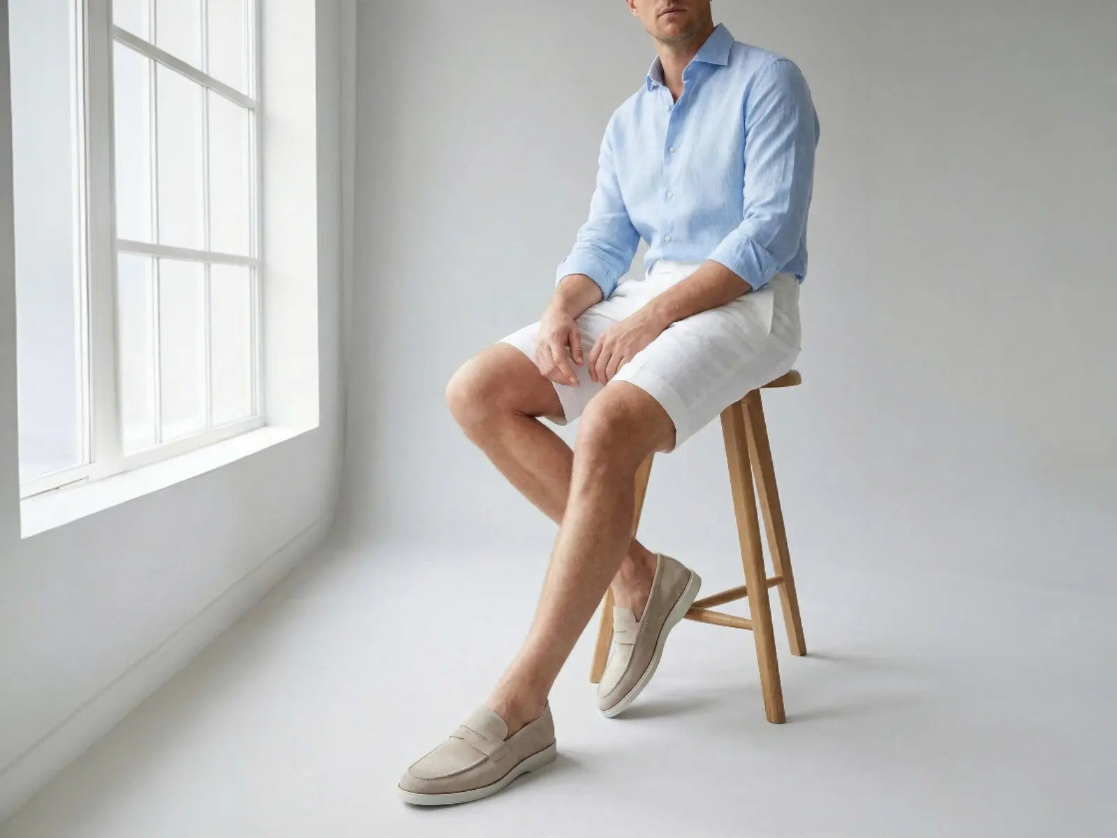 Supple Suede Penny Loafer with Sporty Sole