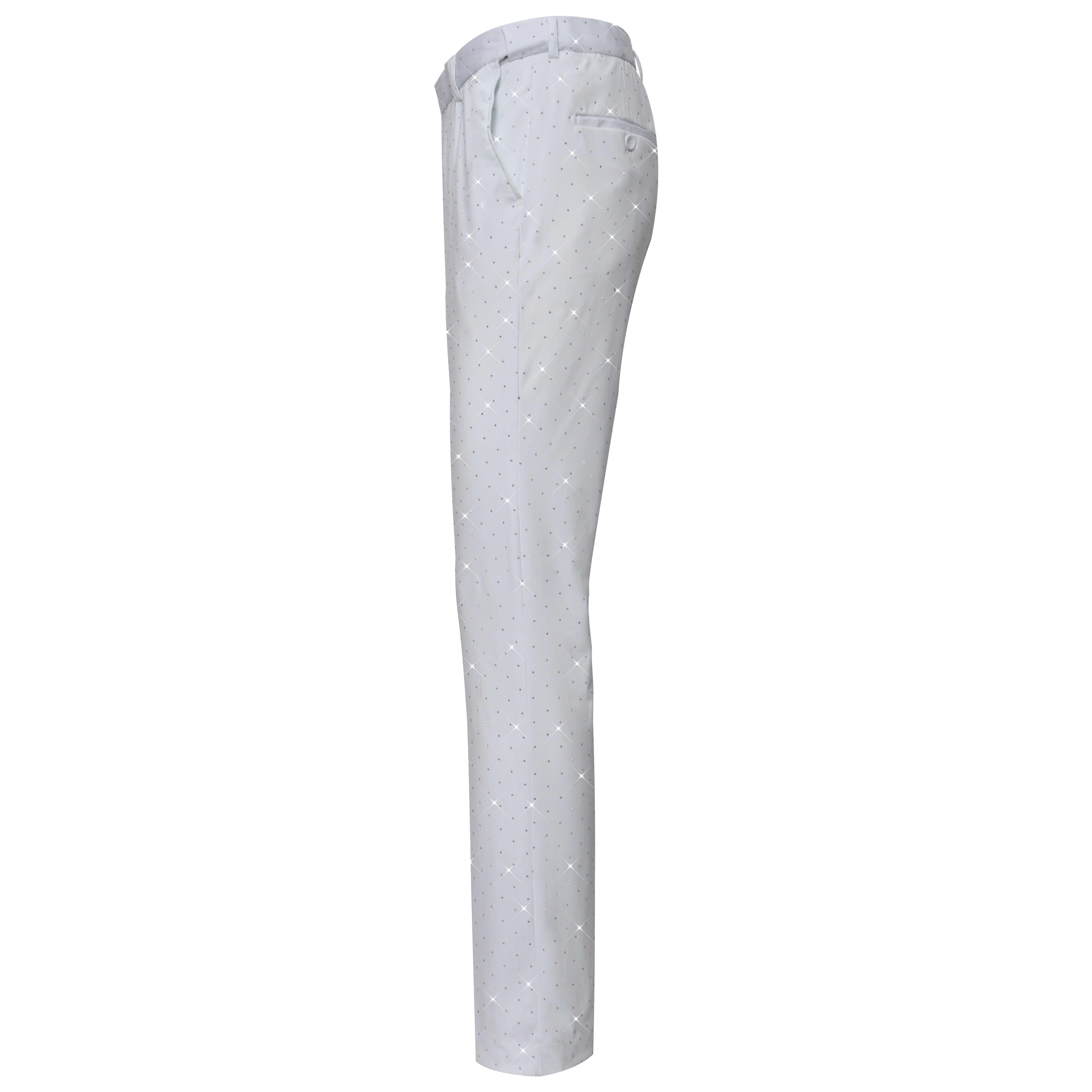 Dapper Details Pants WHITE/SILVER