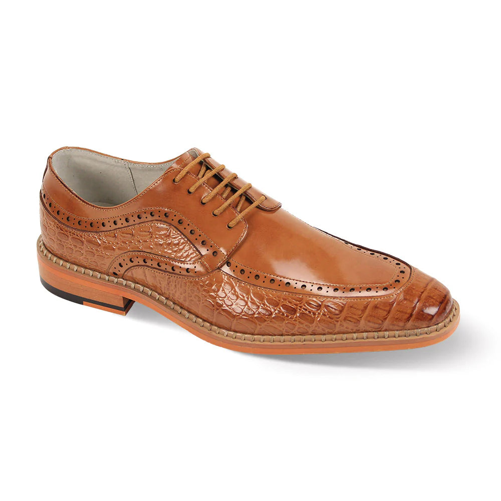 Giovanni Terence Men’s Moc-Toe Leather Shoe – Tan