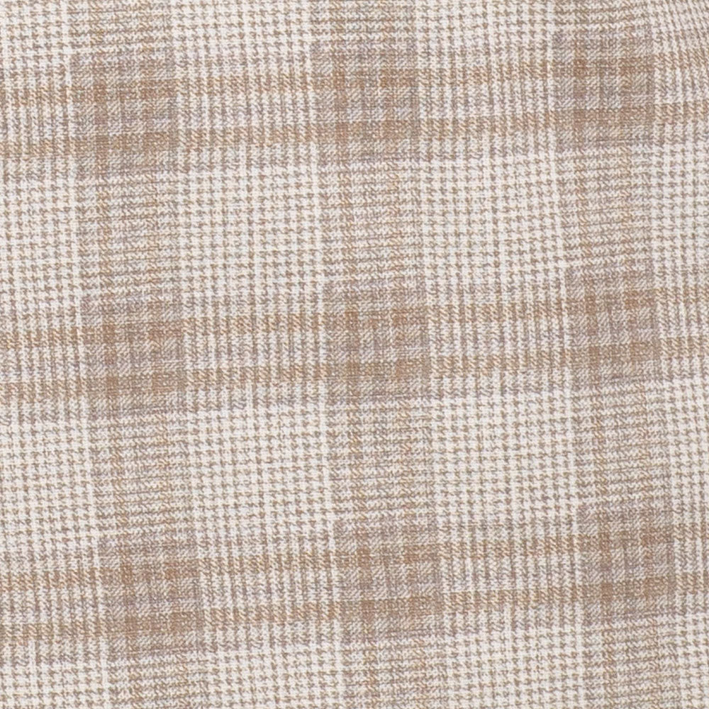 Regular Fit Blue Glen Plaid Double Breasted Blazer B-DW1-TAN
