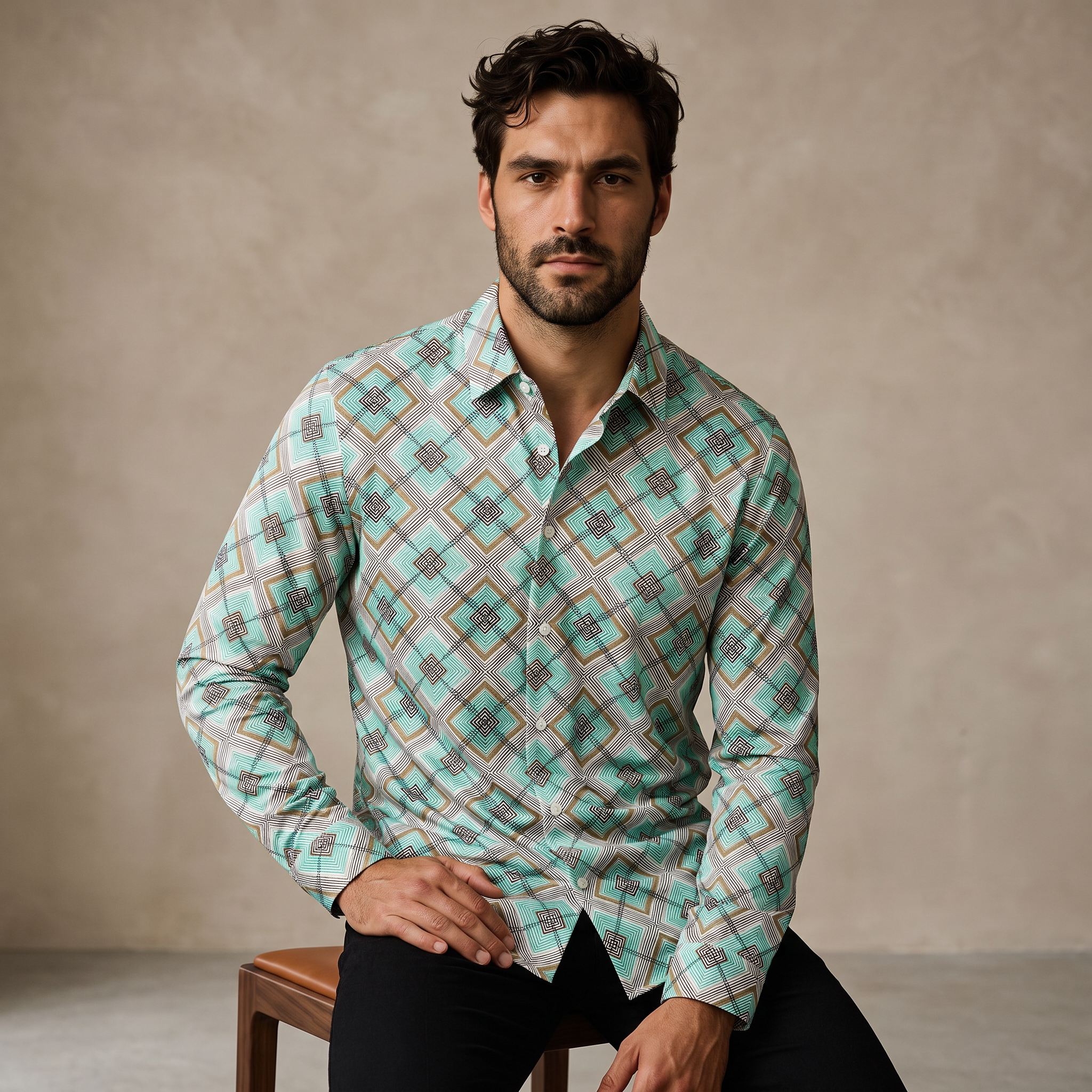 Geometric Seamless Shirt – El Baron MULTI