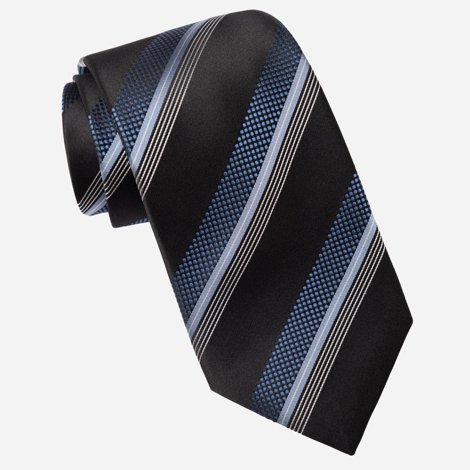 Corso - Silk Jacquard Tie - Black & Blue