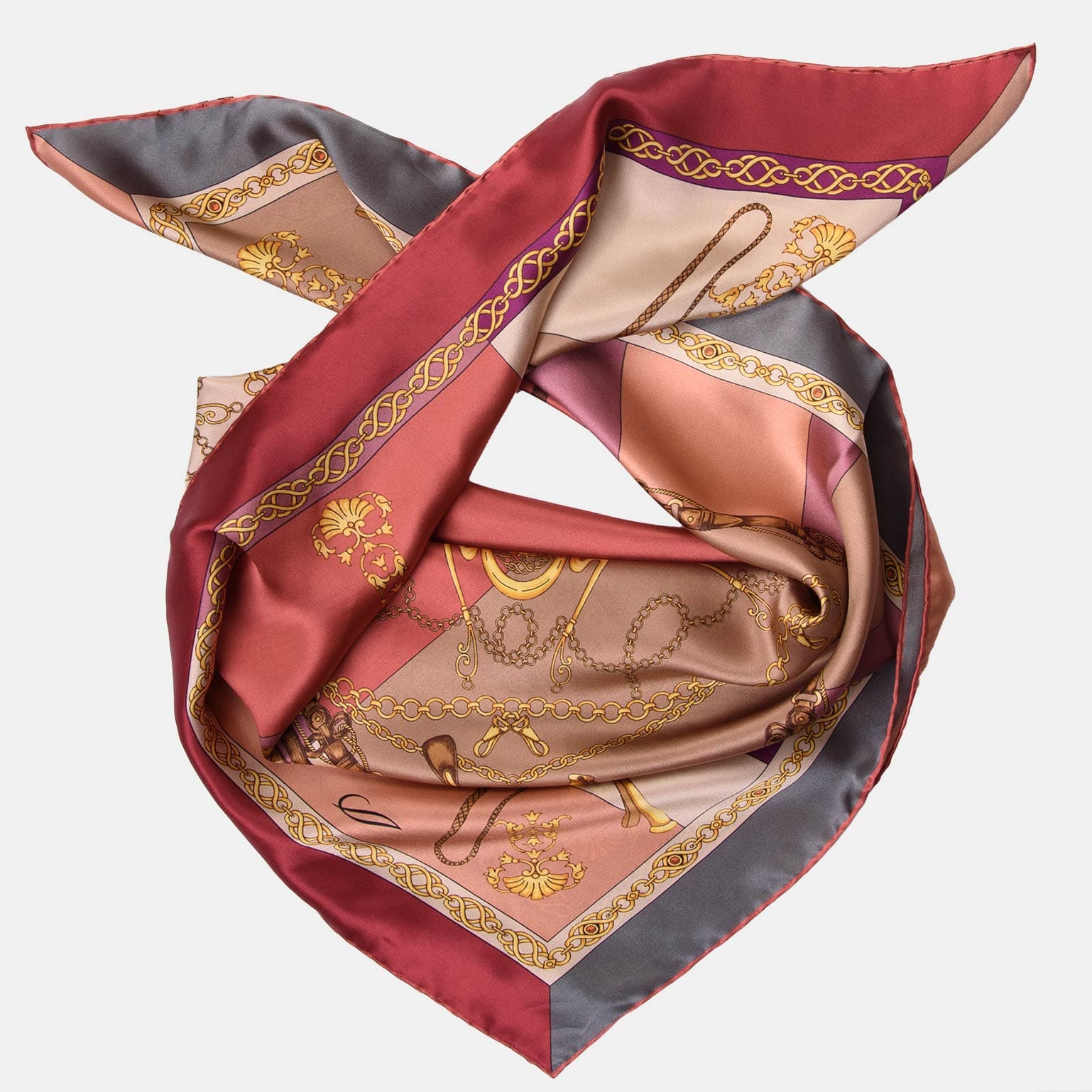 Gabriella - Silk Foulard - Rosewood