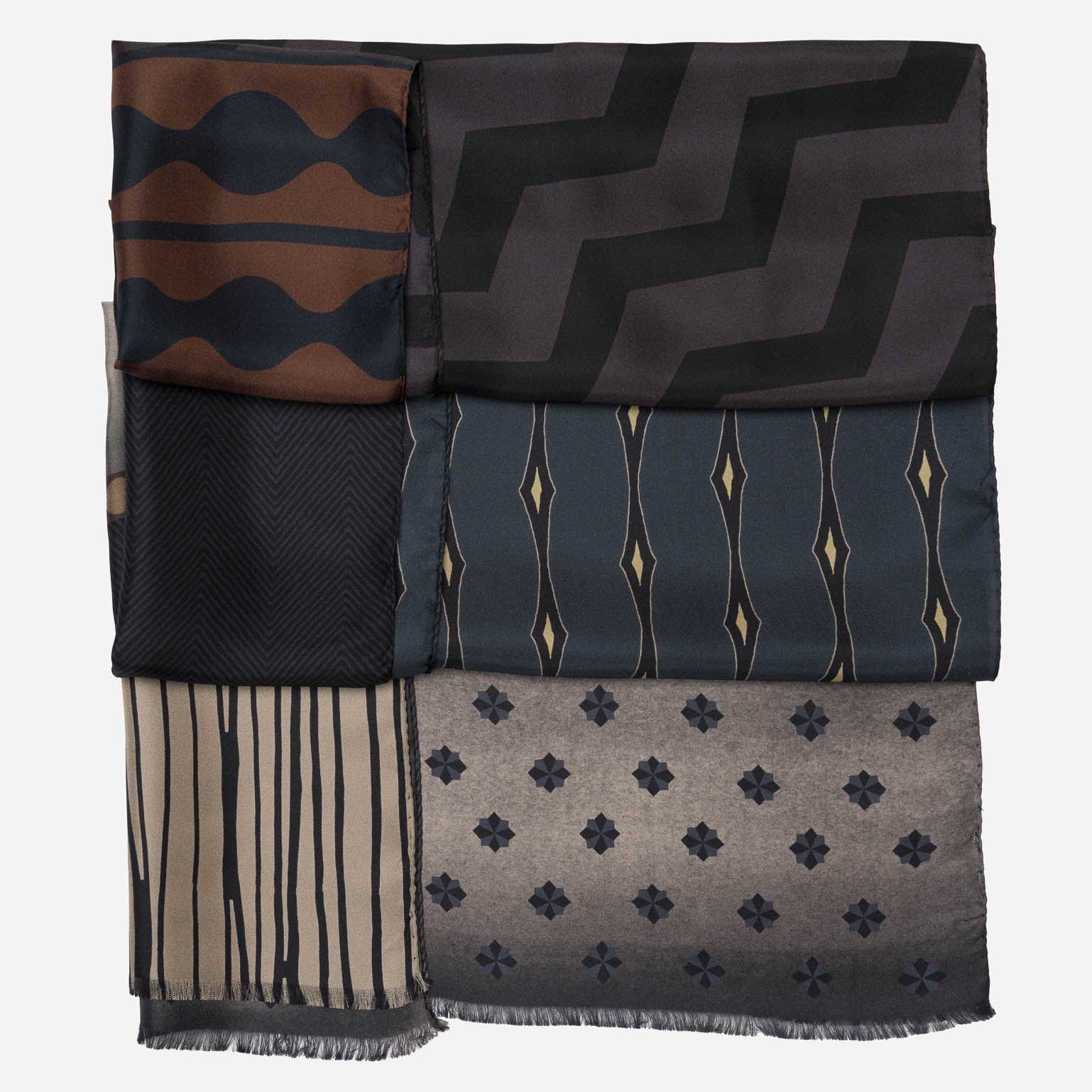 Atri - Long Silk Scarf - Plum