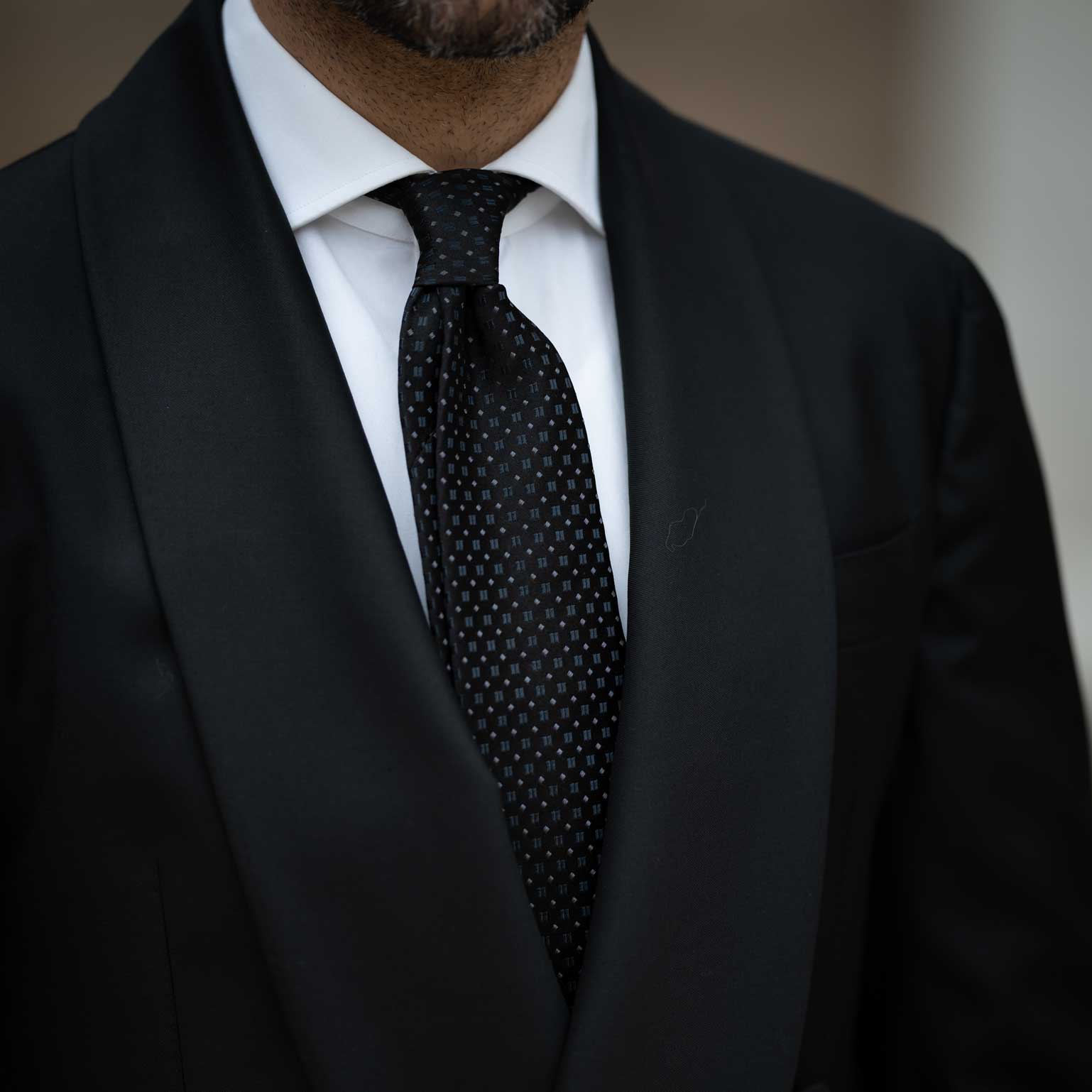 Barbera - Silk Jacquard Tie - Black