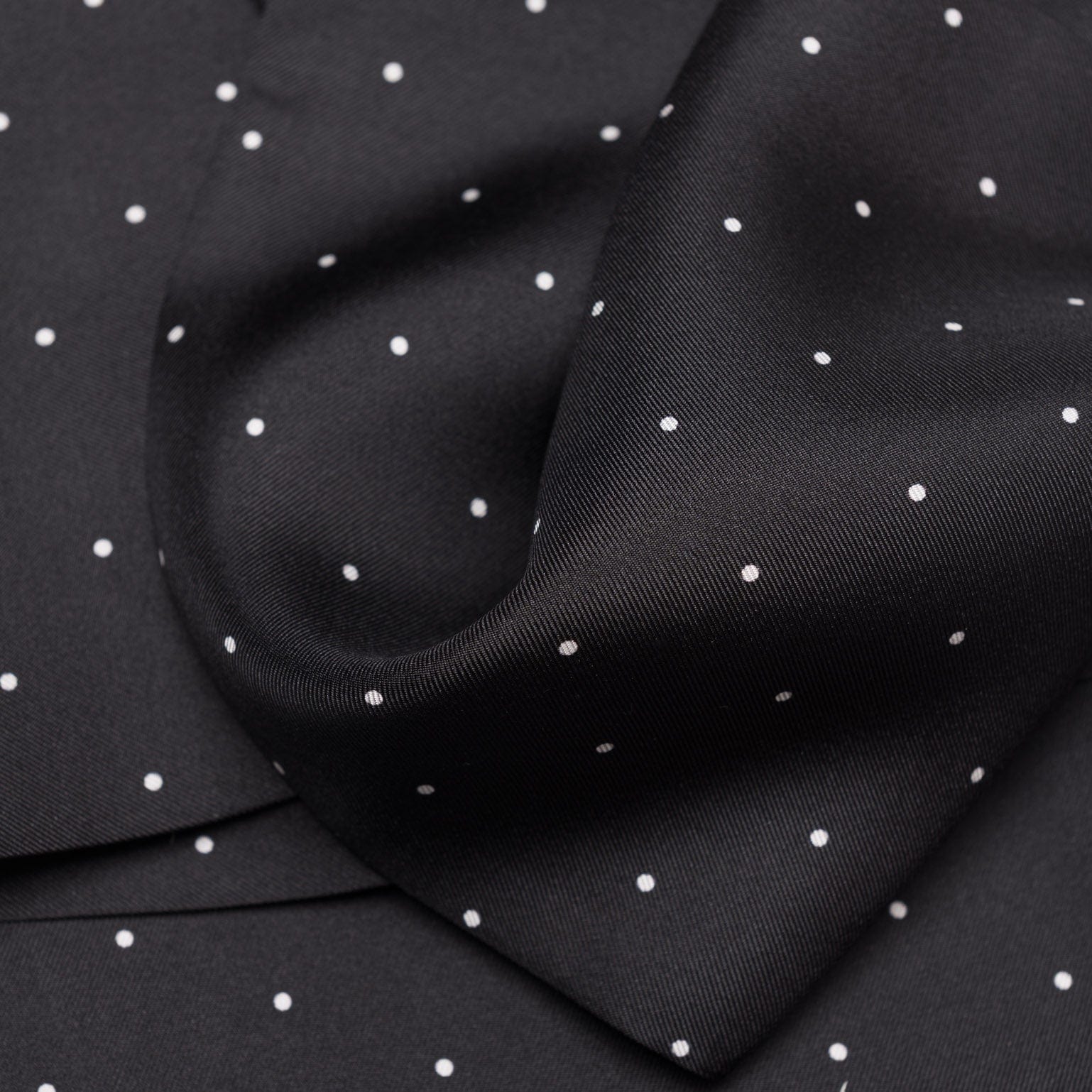 Savona - Slim Silk Scarf - Black