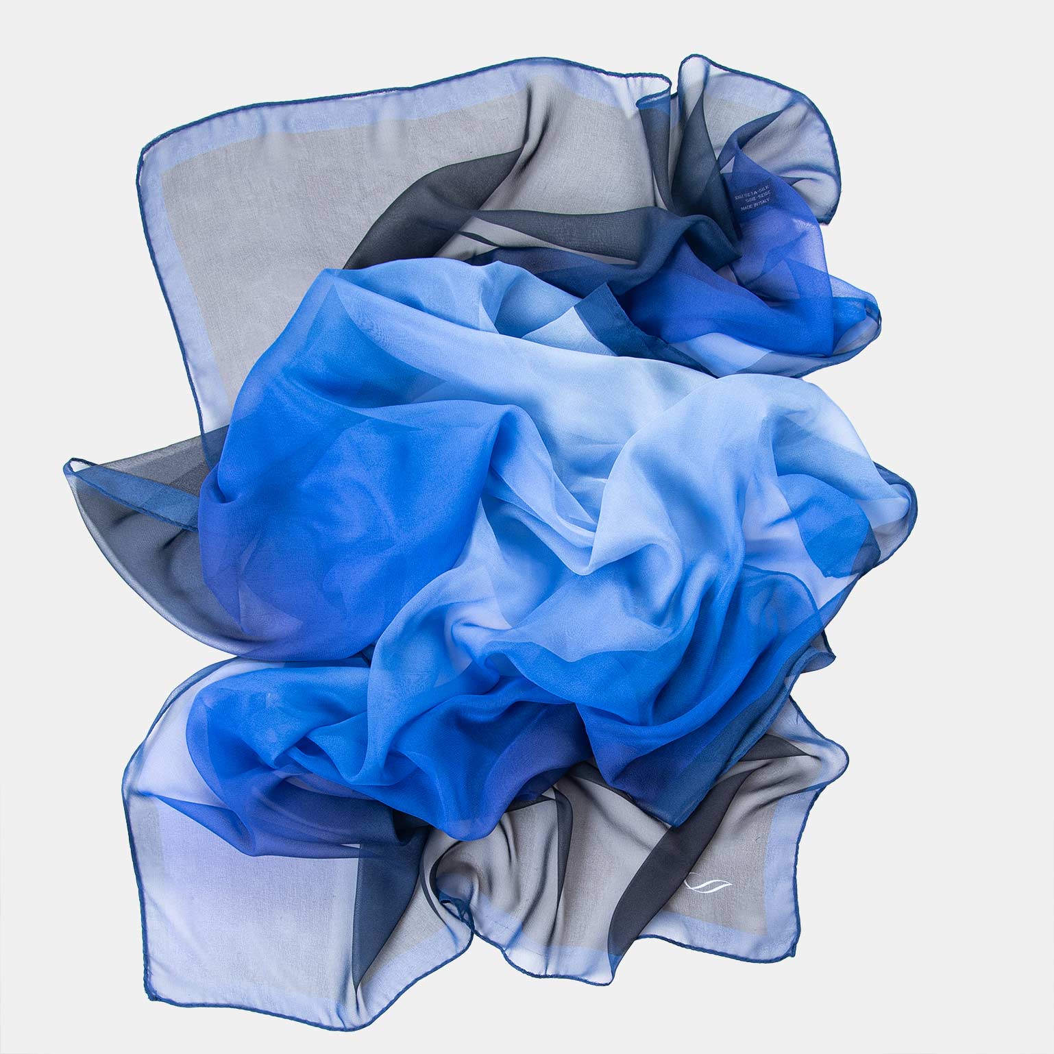 Sophia - Silk Scarf Shawl - Cobalt Blue