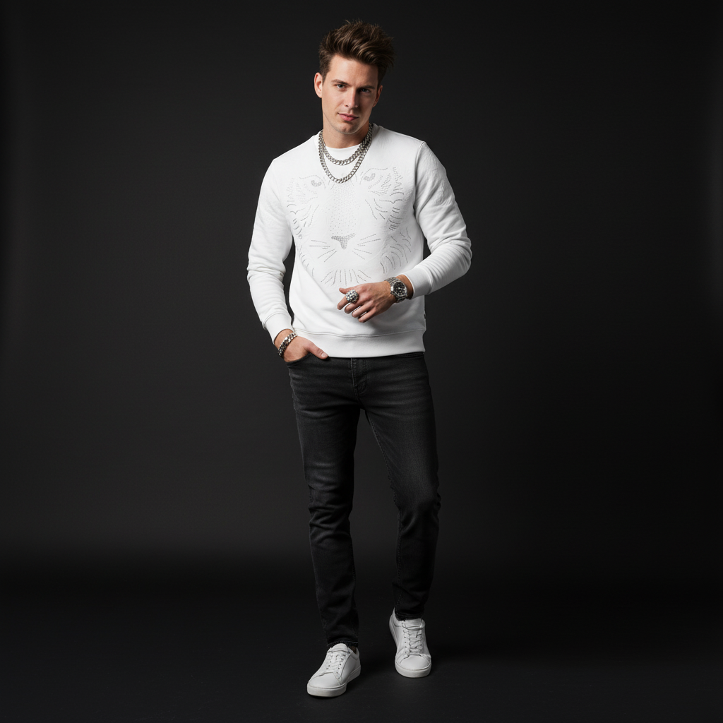 Midnight Roar sweatshirt WHITE