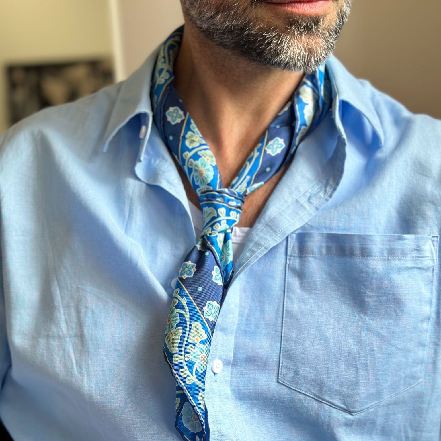 Ducati - Silk Neckerchief - Marine Blue