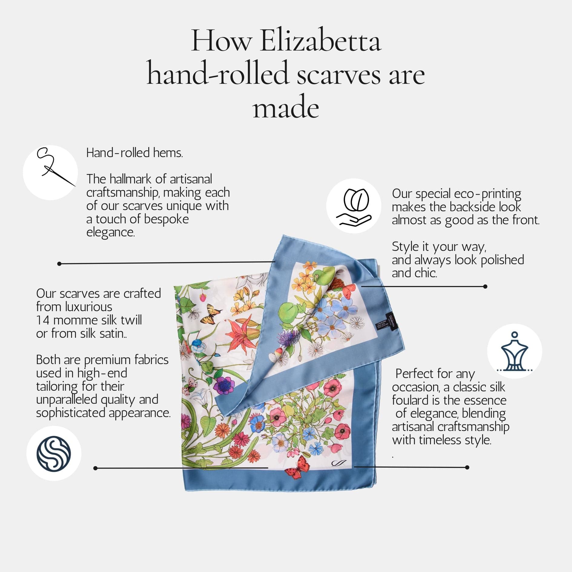 Gabriella - Silk Foulard - Hazelnut