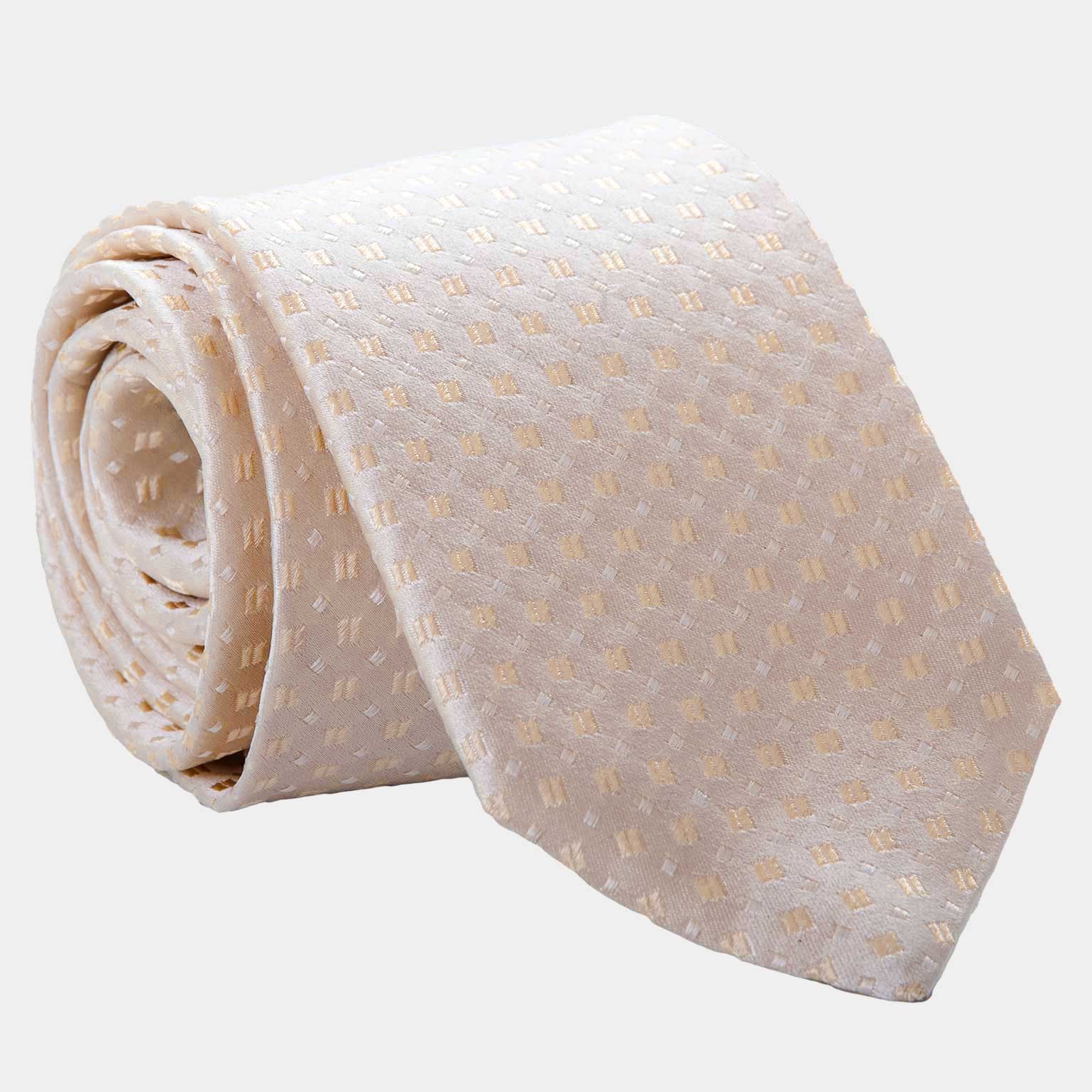 Barbera - Silk Jacquard Tie - Champagne