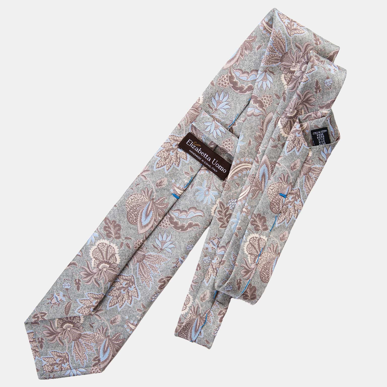 Medici - Printed Silk Tie - Soft Jade