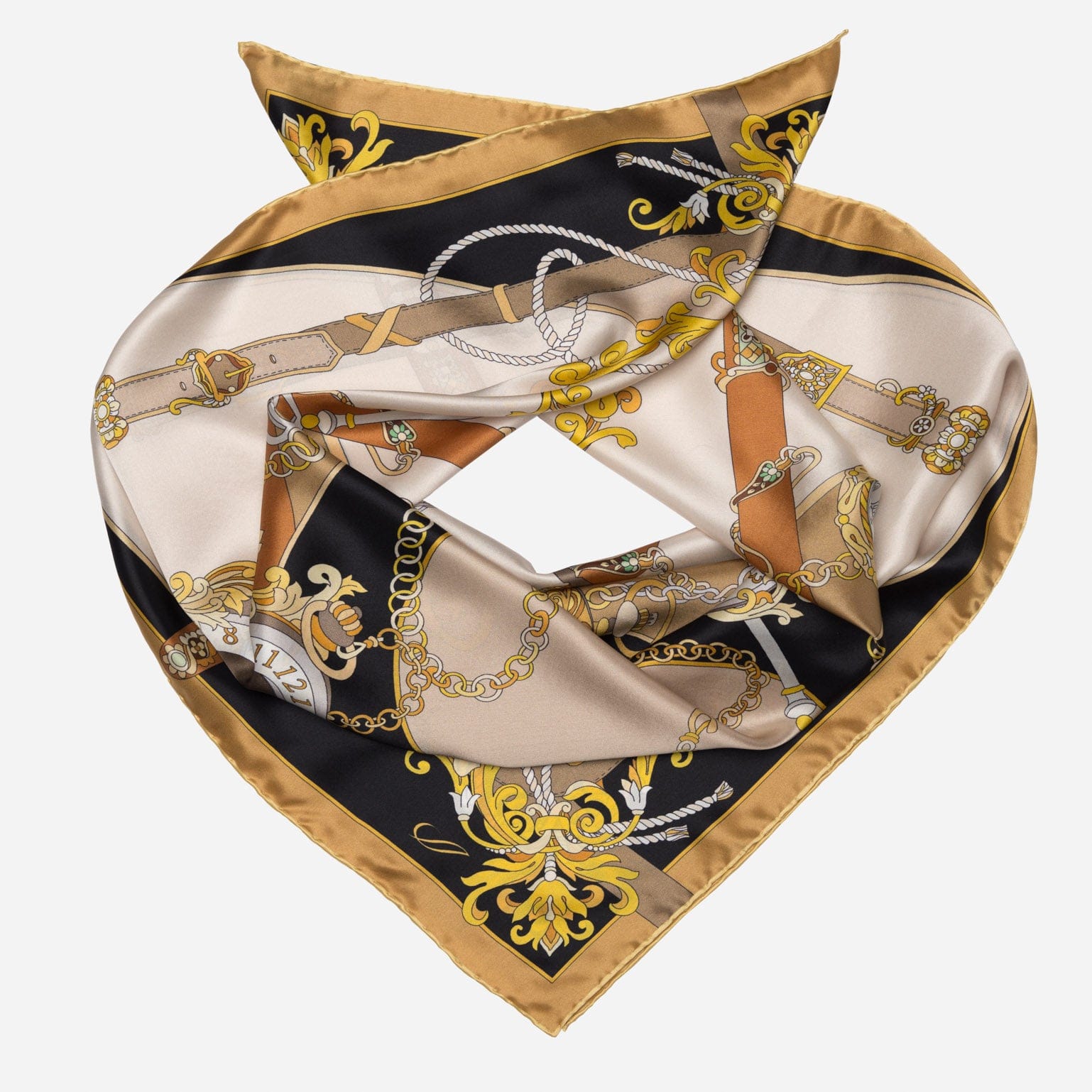Moment in Time - Silk Foulard - Gold