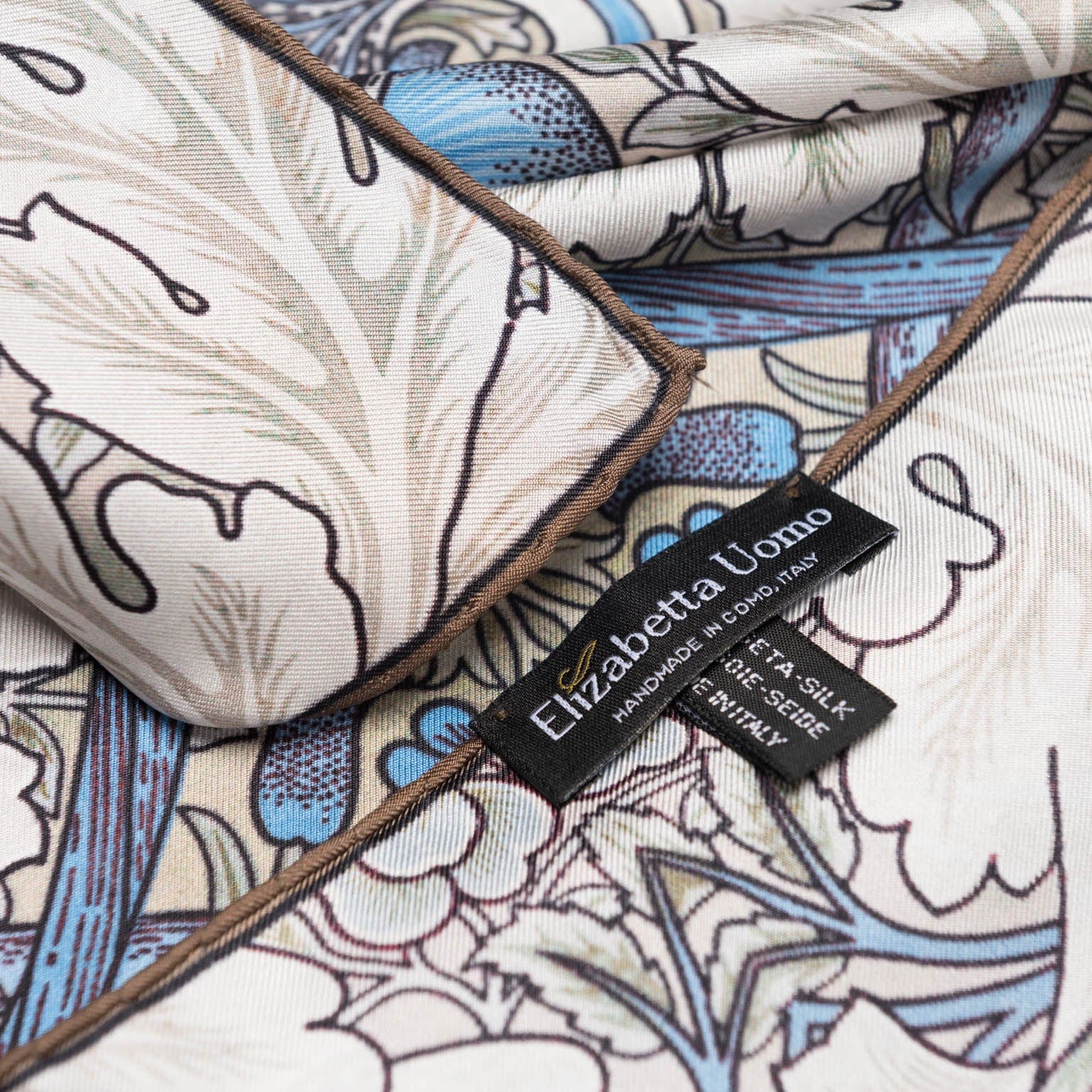 St. James - Silk Neckerchief - Blue and Tan