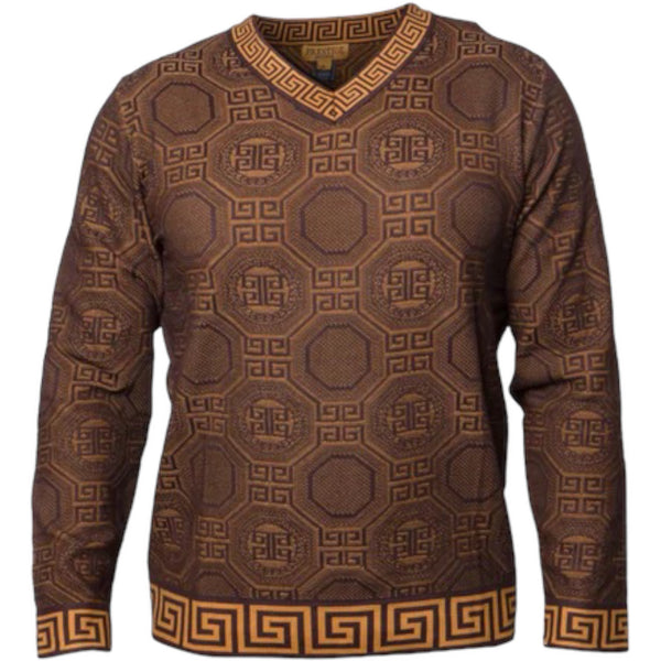 Prestige "Milan" V-Neck Sweater (Brown) 468