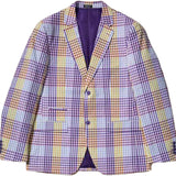 Inserch seersucker check blazer (purple/yellow)