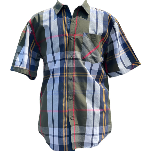 Veno Plaid Shirt (Green) 845
