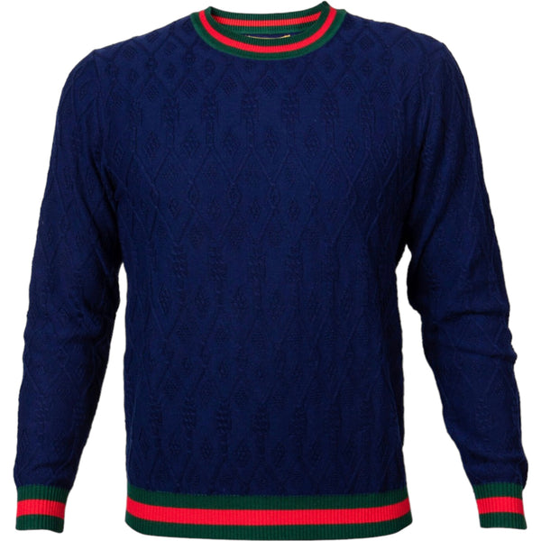 Prestige Crewneck Sweater (Navy/Green/Red) 430