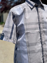 Veno Plaid Shirt (Gray) 898
