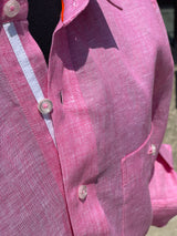 Inserch Linen Roll up Shirt (Summer Pink)