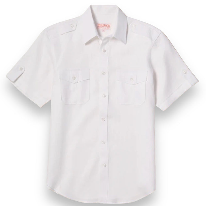 Inserch Military Linen Shirt (White)