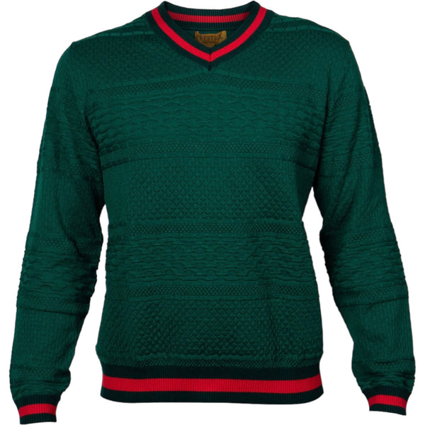 Prestige Vneck Sweater (Green/Red/Black) 463