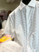 Lanzino Stitched Shirt (White) SSL035