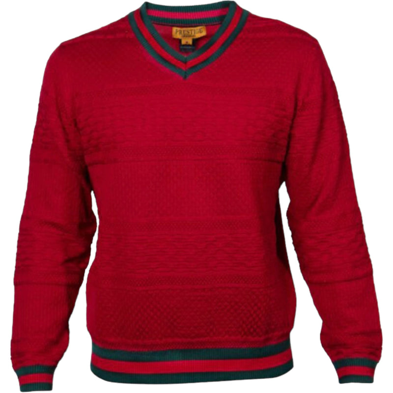 Prestige Vneck Sweater (Red/Green/Black) 463