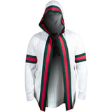 Prestige "Bugatchi2.0" 3/4 Length Hoodie (White/Red/Green) 475