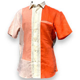 Lanzino Linen Shirt (Cream/Peach/Coral)