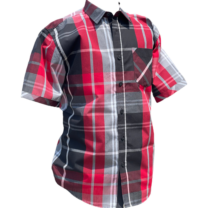 Veno Plaid Shirt (Red) 845