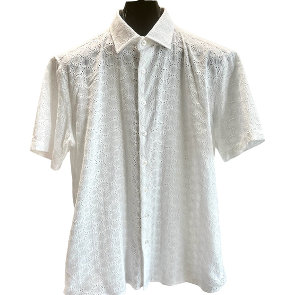 Lanzino Stitched Shirt (White) SSL035
